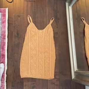 Tan Knit coverup dress